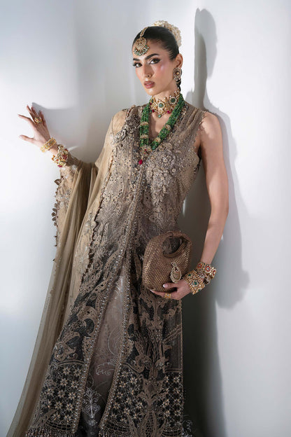 MARIA B Unstitched Mbroidered Collection 2026 | BD-3102 ANTIQUE BRONZE