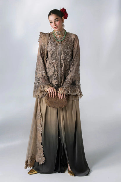 MARIA B Unstitched Mbroidered Collection 2026 | BD-3102 ANTIQUE BRONZE