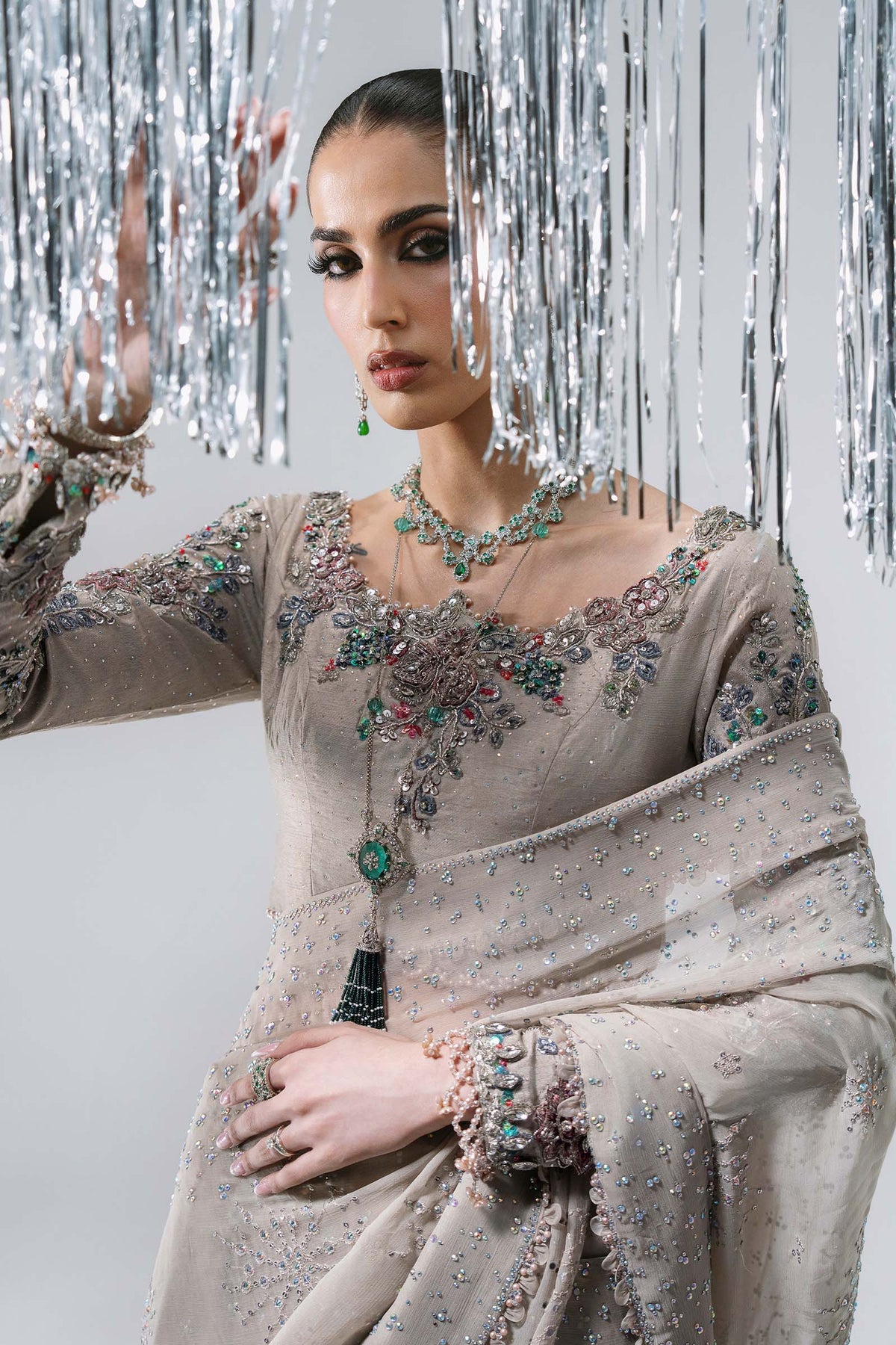 MARIA.B Unstitched Mbroidered Collection 2026 | BD-3103 MOON GREY