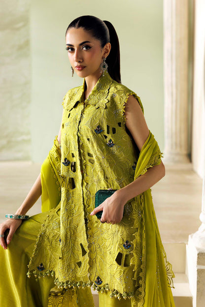 MARIA.B SOIREE Unstitched Formals Collection 2026 | SR-01-03-Lime Green