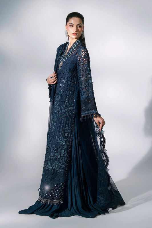MARIA.B Unstitched Mbroidered Collection 2026 | BD-3106 PEACOCK BLUE