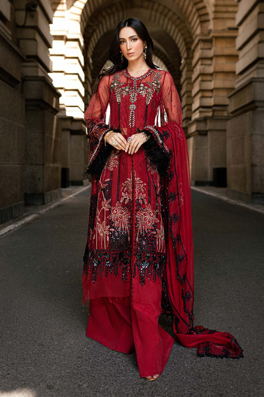 Maria B SOIREE Unstitched Embroidered Organza Suit | WF-09-06