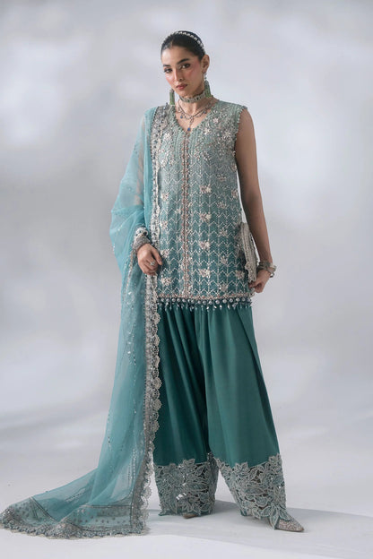 MARIA.B Unstitched Mbroidered Collection 2026 | BD-3107 SEA GREEN
