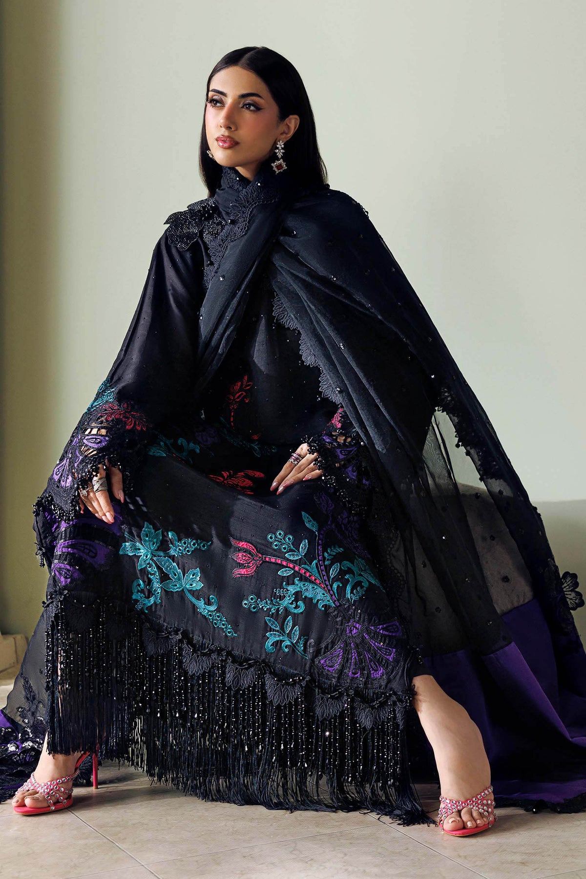 MARIA.B SOIREE Unstitched Formals Collection 2026 | SR-01-08-Mid Night Noir