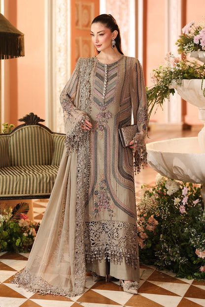 Maria B Luxury Chiffon 2026 | MPC-26-201 | ANTIQUE GREY