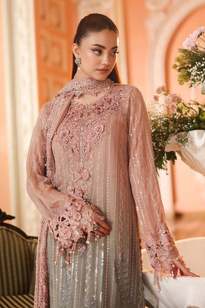 Maria B Luxury Chiffon 2026 | MPC-26-202 | OMBRE BLOSSOM