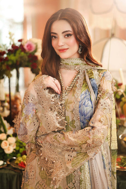 Maria B Luxury Chiffon 2026 | MPC-26-203 | WARM BEIGE