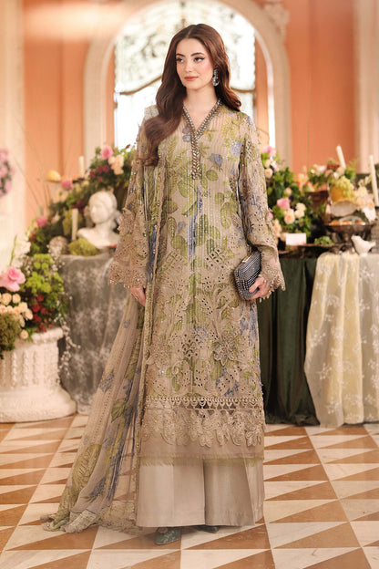 Maria B Luxury Chiffon 2026 | MPC-26-203 | WARM BEIGE