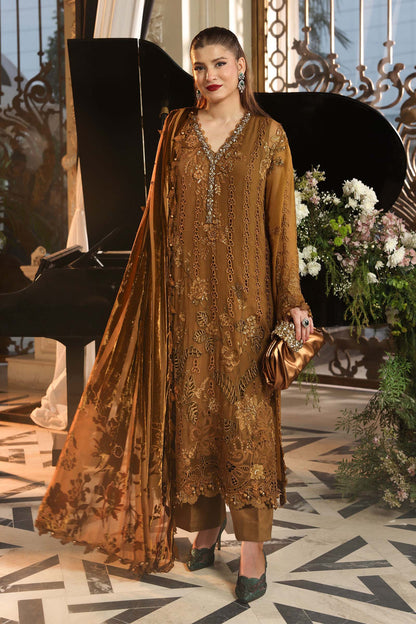 Maria B Luxury Chiffon 2026 | MPC-26-205 | MUSTARD