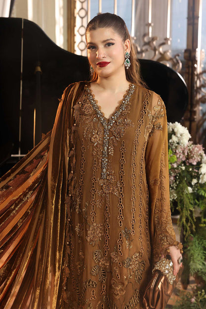 Maria B Luxury Chiffon 2026 | MPC-26-205 | MUSTARD