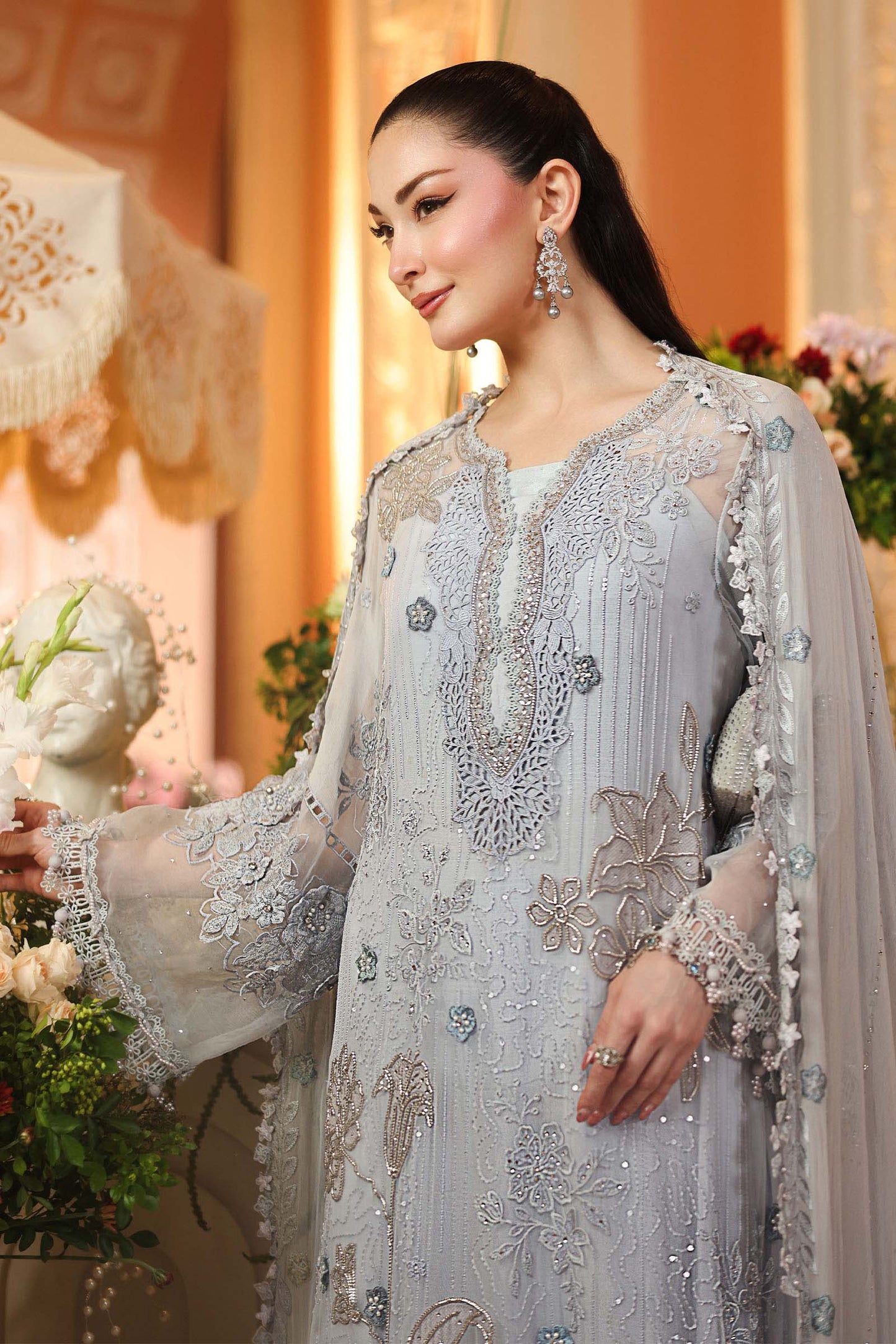Maria B Luxury Chiffon 2026 | MPC-26-206 | MUTED BLUE