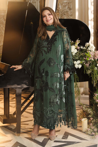 Maria B Luxury Chiffon 2026 | MPC-26-207 | PINE GREEN