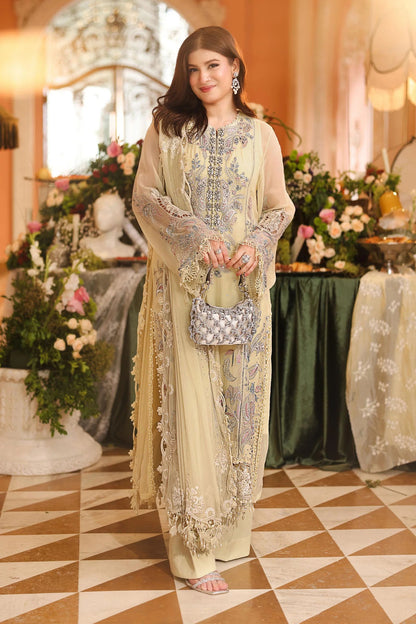 Maria B Luxury Chiffon 2026 | MPC-26-208 | PASTLE SUNSHINE