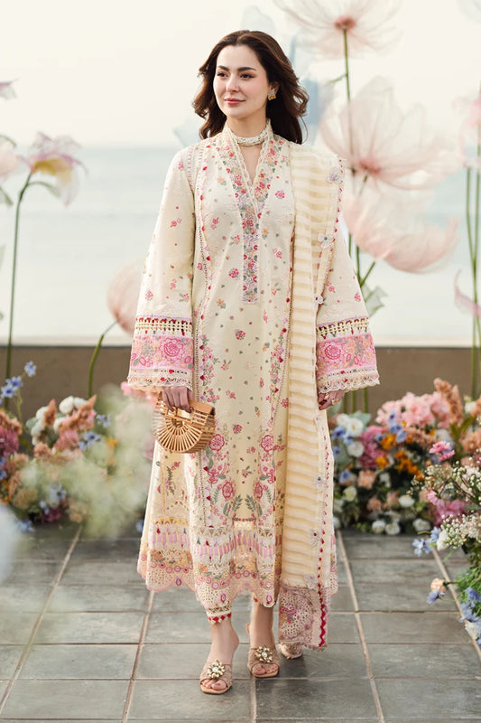 Qalamkar Luxury Lawn | Sahil 2025 | FK-14 SCARLETT