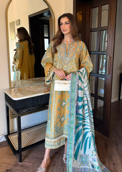 Siraa Unstitched Lawn 2025 | LIANA-B