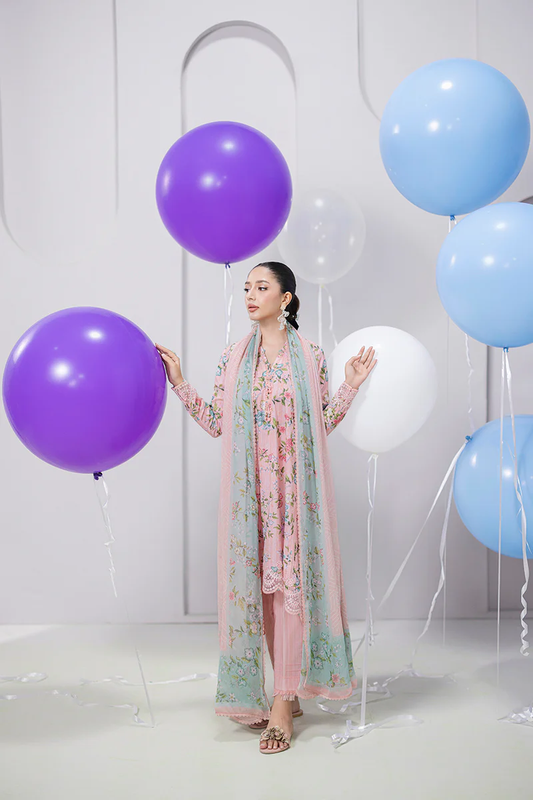 Qalamkar QPrints Embroidered Lawn 2025 | EM-05A | ZELDA