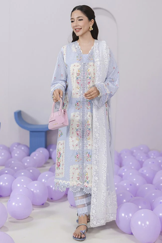 Qalamkar QPrints Embroidered Lawn 2025 | EM-02A | ESME