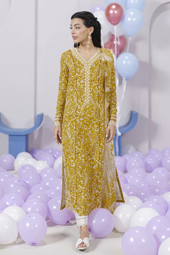 Qalamkar QPrints Embroidered Lawn 2025 | EM-10B | ADELE