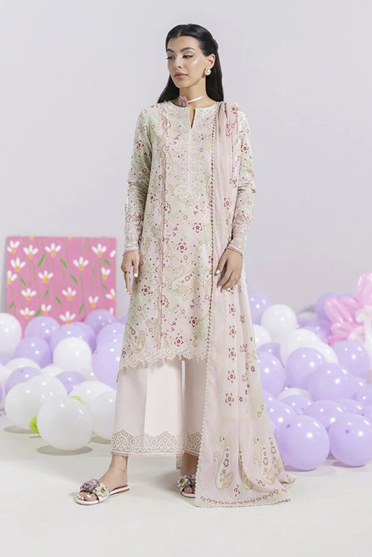 Qalamkar QPrints Embroidered Lawn 2025 | EM-03B | MIRA
