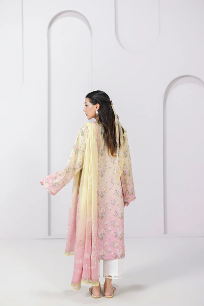 Qalamkar QPrints Embroidered Lawn 2025 | EM-08A | SIERRA