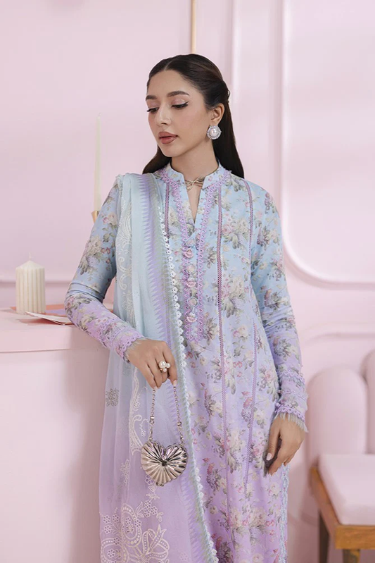 Qalamkar QPrints Embroidered Lawn 2025 | EM-08B | VERA