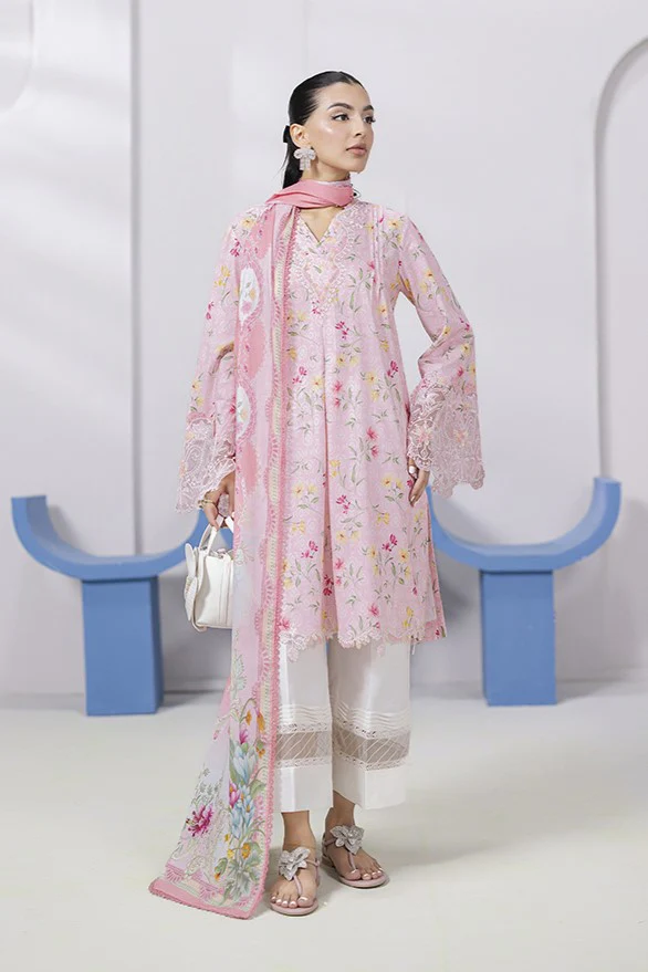 Qalamkar QPrints Embroidered Lawn 2025 | EM-04A | ANNA