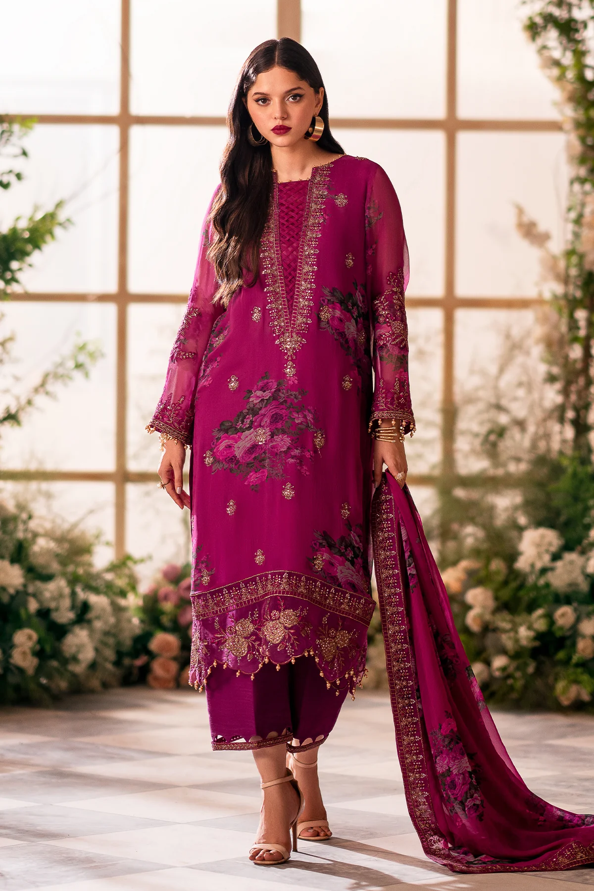 Charizma Vasal Embroidered Chiffon Collection | VSL5-03