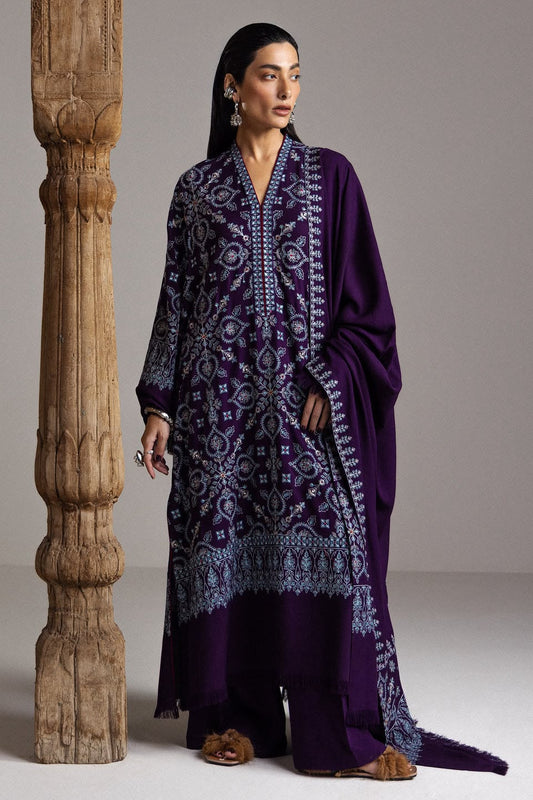 Zara Shahjahan Saraab Winter Unstitched 2026 | BANAFSHA - D-10