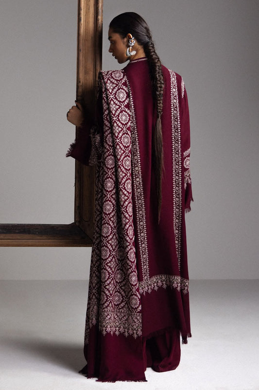 Zara Shahjahan Saraab Winter Unstitched 2026 | MEHRAB - D-03