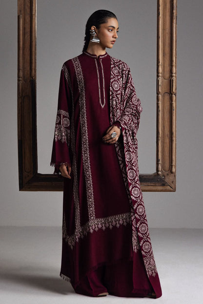 Zara Shahjahan Saraab Winter Unstitched 2026 | MEHRAB - D-03