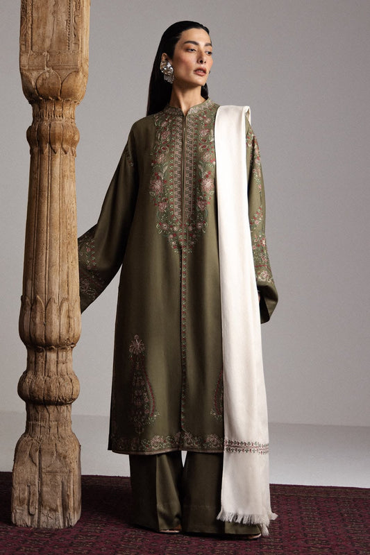 Zara Shahjahan Saraab Winter Unstitched 2026 | CHINAR - D-02