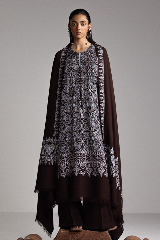 Zara Shahjahan Saraab Winter Unstitched 2026 | AQEEQ - D-01