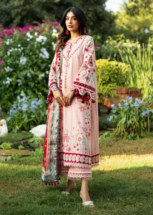 Siraa Unstitched Lawn 2025 | PAISLEY GARDEN-B