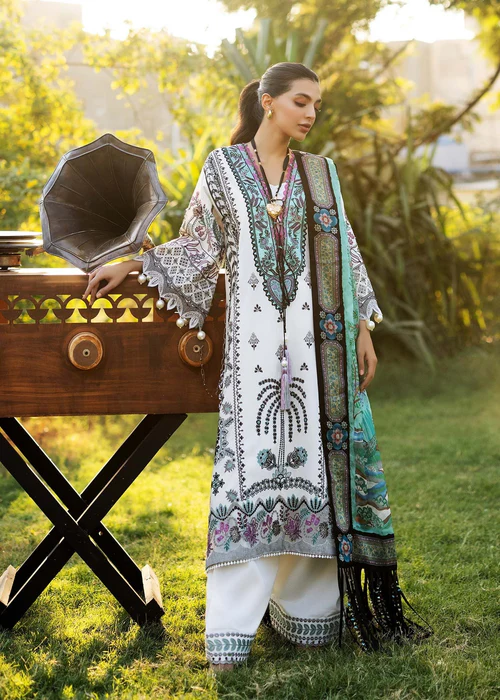 Siraa Unstitched Lawn 2025 | PALM ISLAND-B