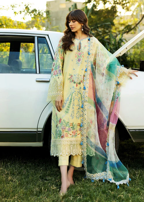 Siraa Unstitched Lawn 2025 | MID SUMMER EVENING-B