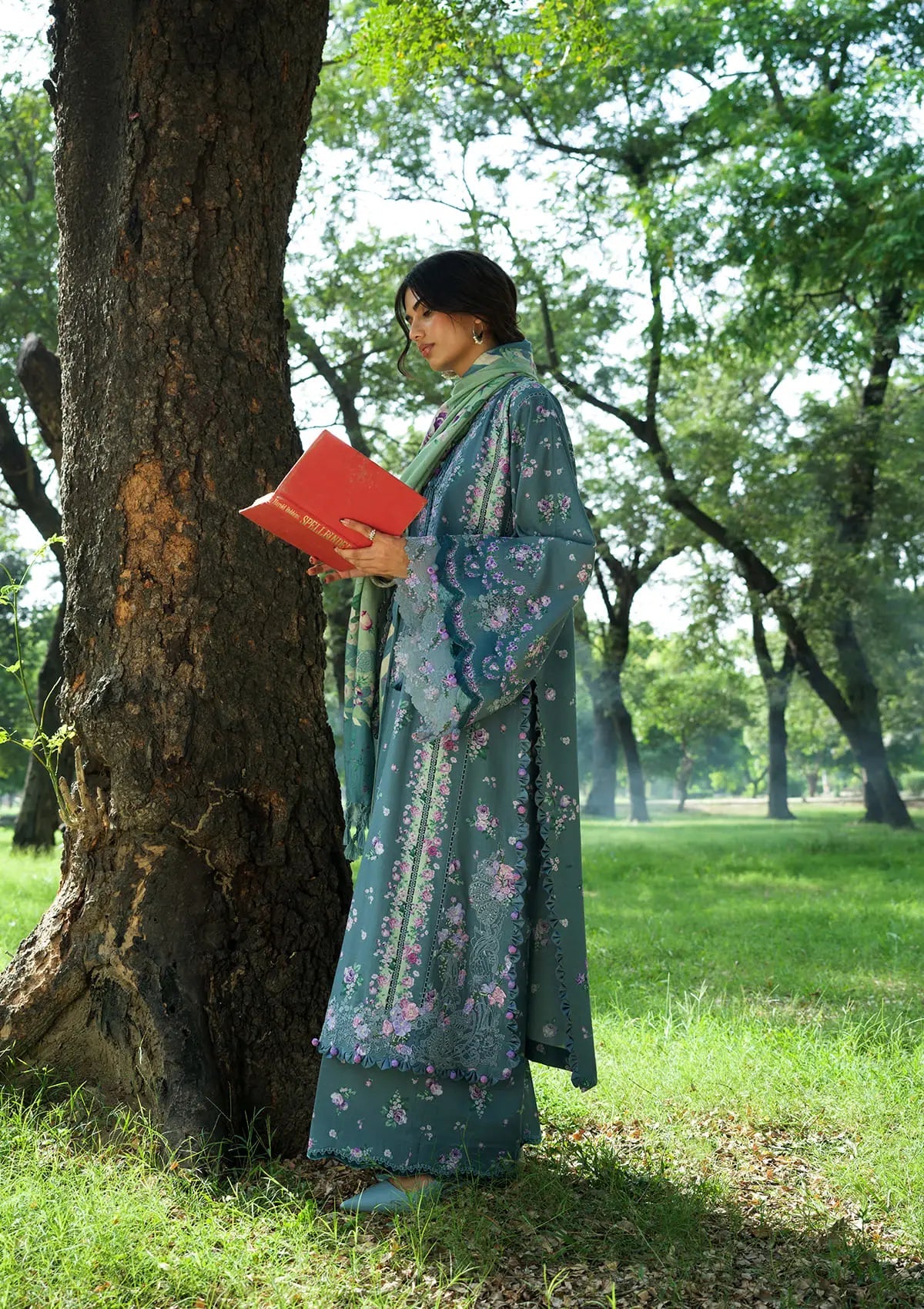Elaf Wilderness Pashmina Shawl Edit 2026 | EWR-4B CINEARIA