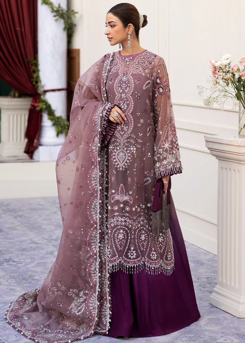 Festive Unstitched 2025 by Sadaf Fawad Khan | WISTFUL MAUVE