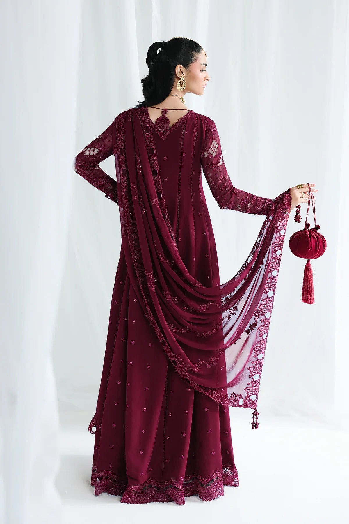 Qalamkar Chiffon Collection 2026 | QCC-03 WAFA